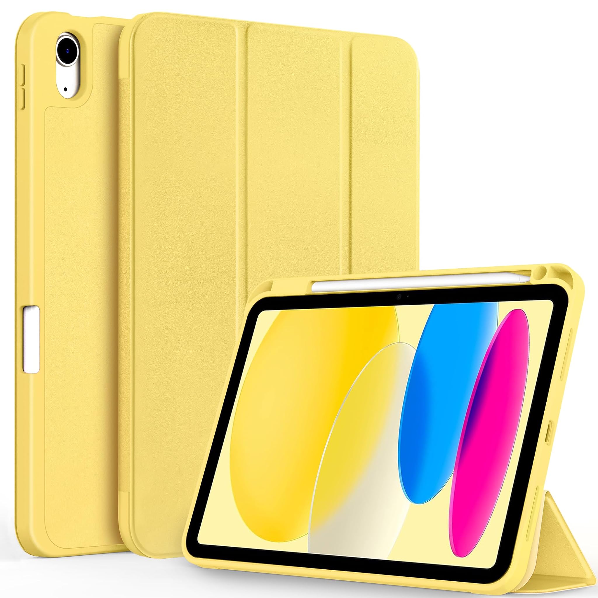 Cacoe Custodia per iPad 11a Gen (2025) / 10a Gen (2022), Giallo