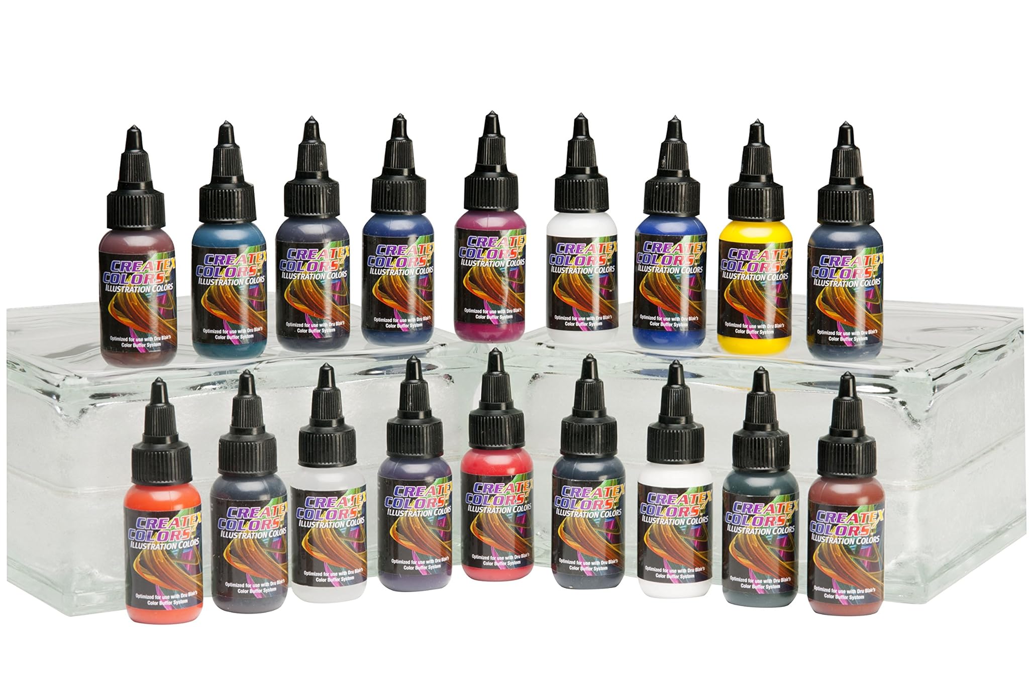 Createx Illustration Colors Kit 18 colori da 30 ml per aerografo