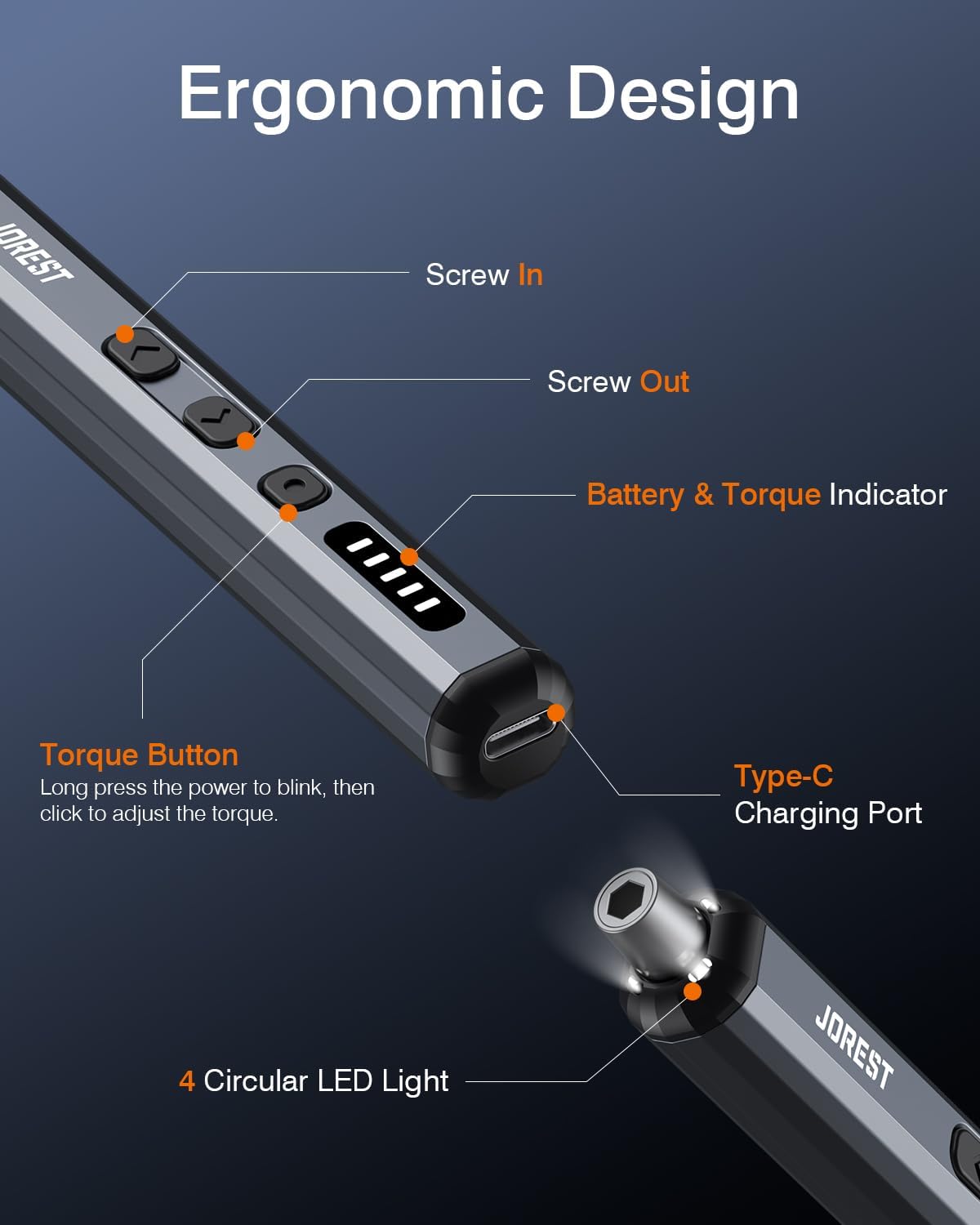 Jorest Mini Cacciavite Elettrico 38 in 1 di Precisione - immagine 3