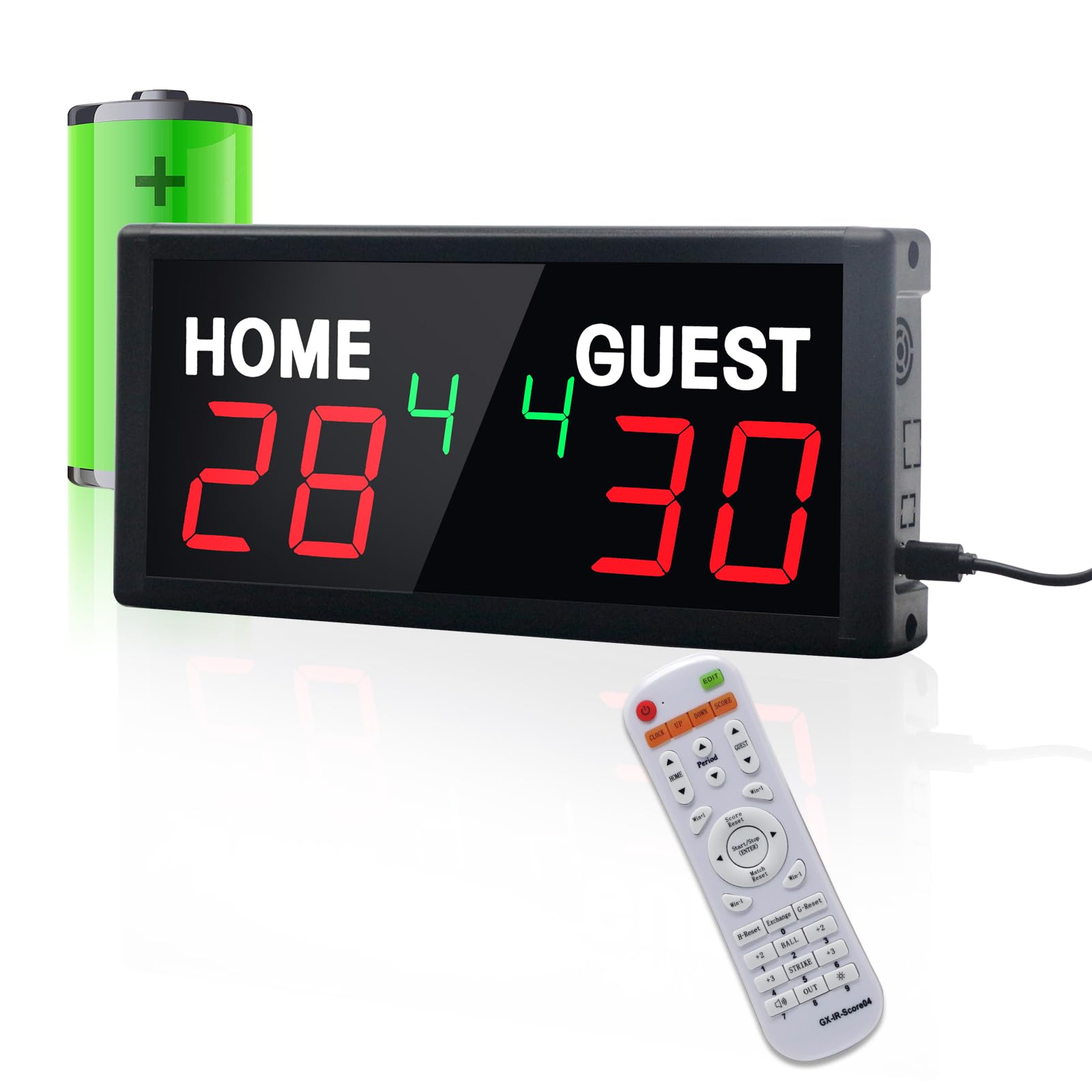 GAN XIN Tabellone Segnapunti Digitale Sportivo LED 6 Cifre