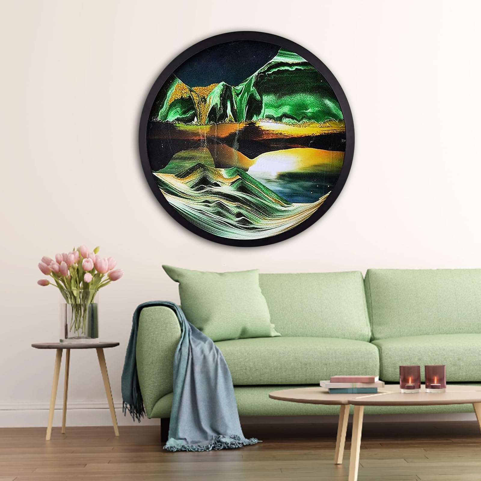 Bvjkhq Pittura di Sabbia Che scorre Moving Sand Art Picture