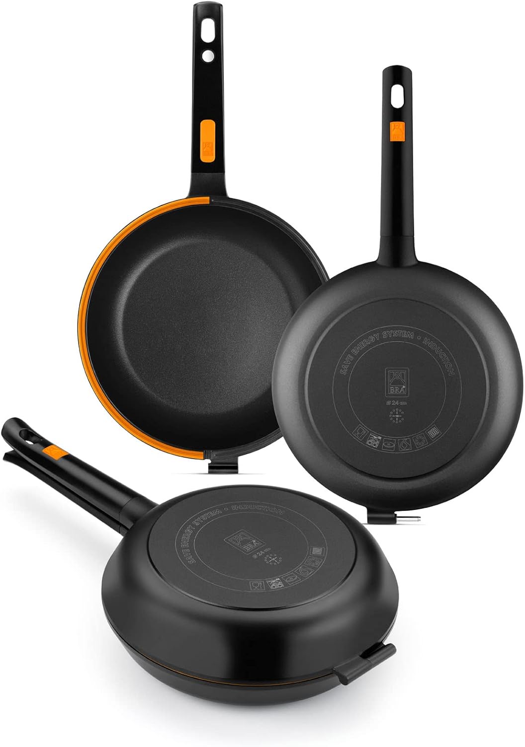 Bra Efficient Duo Padella Frittata 24 cm, Nera - immagine 2