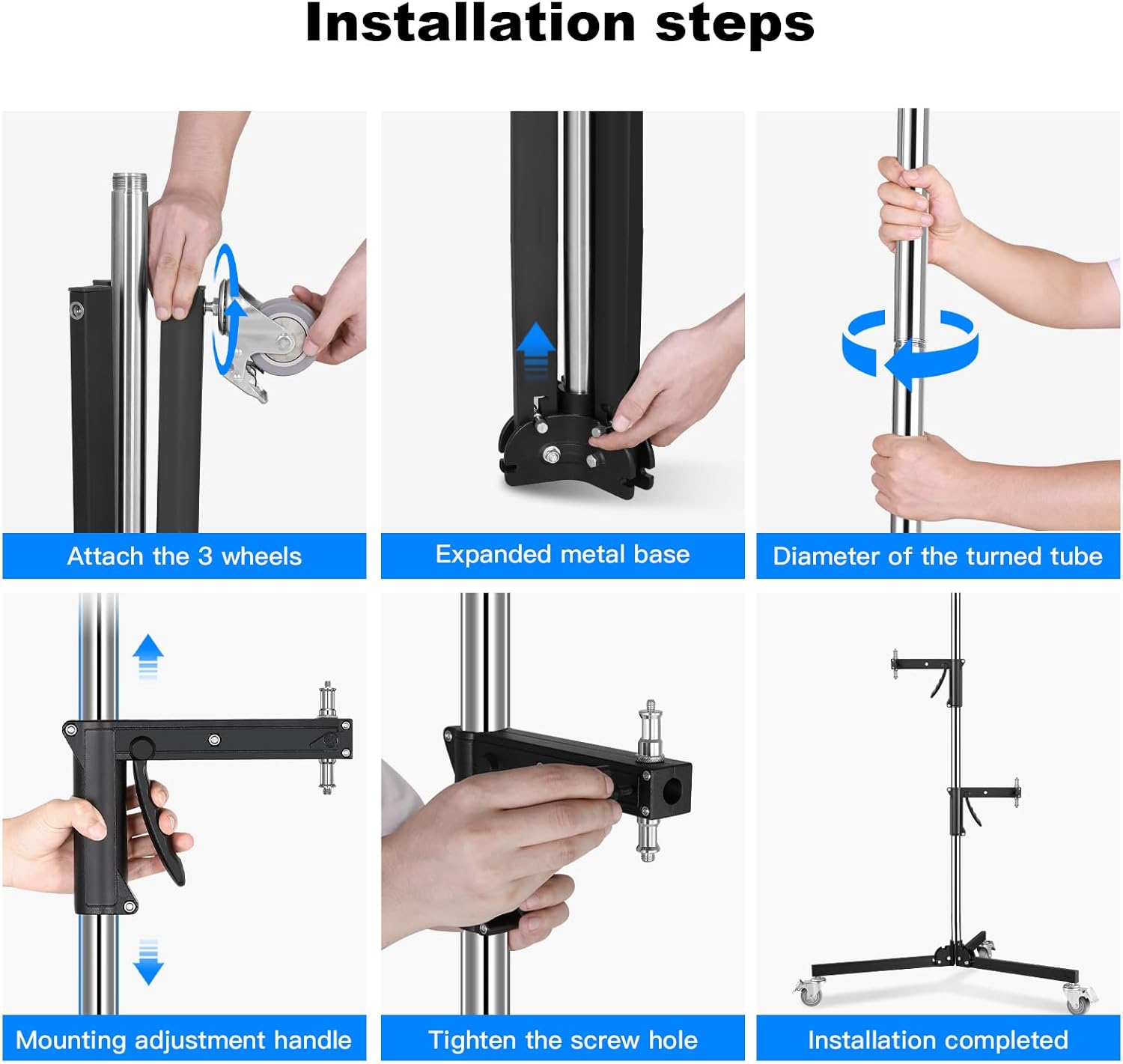 soonpho Metal Heavy Roll Stand Studio 240cm - immagine 4