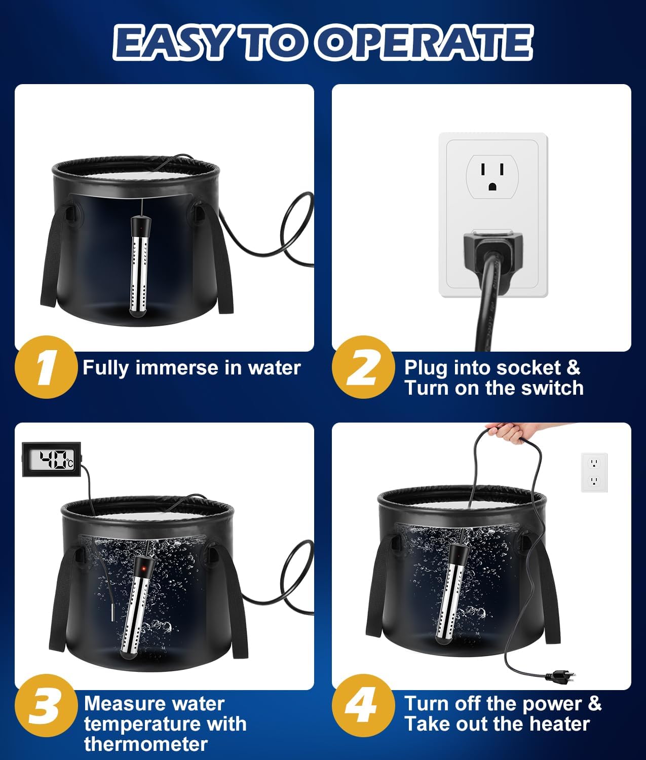 WADEO Doccia Portatile con Funzione Riscaldamento Acqua - immagine 5