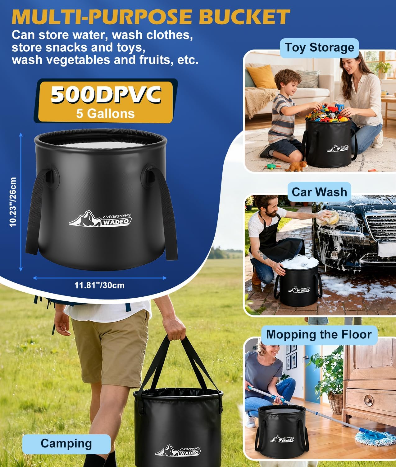 WADEO Doccia Portatile con Funzione Riscaldamento Acqua - immagine 7