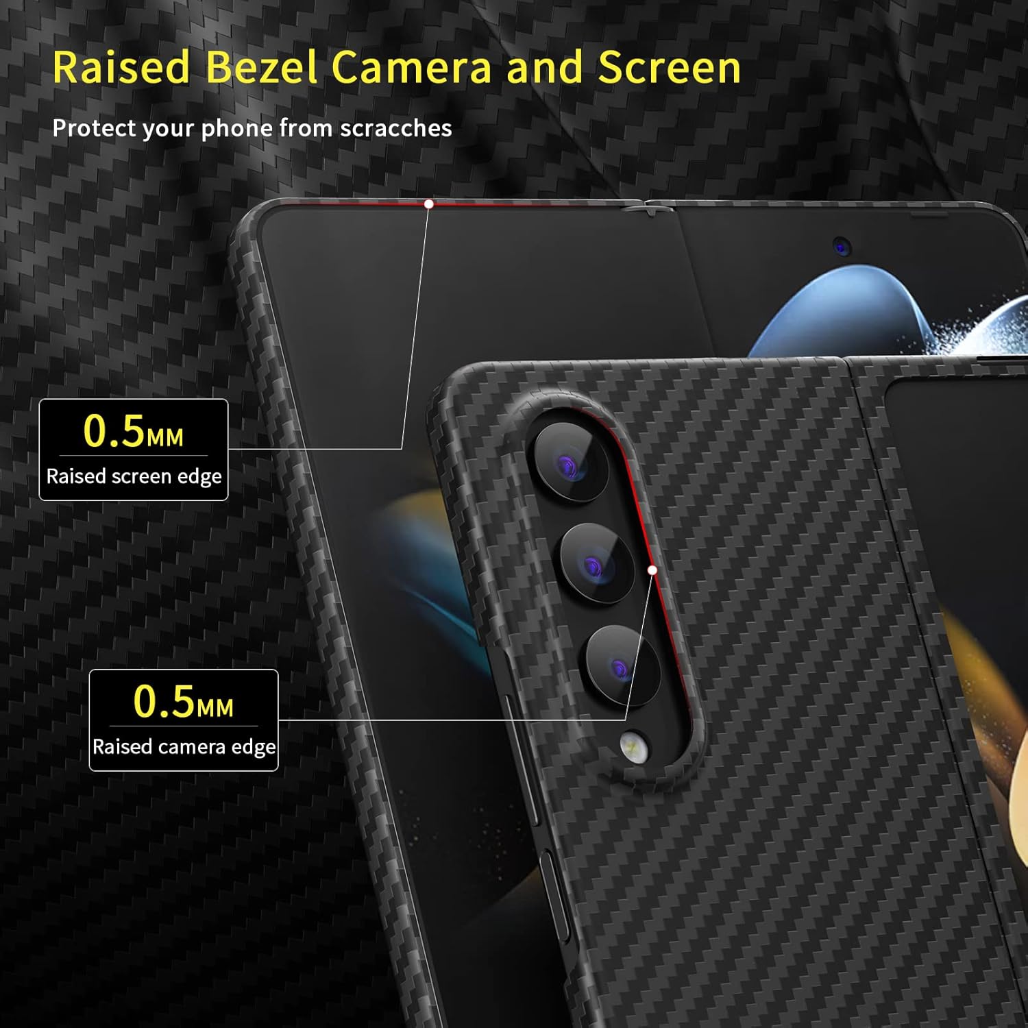 Memumi Custodia Carbonio per Galaxy Z Fold 4 - immagine 5