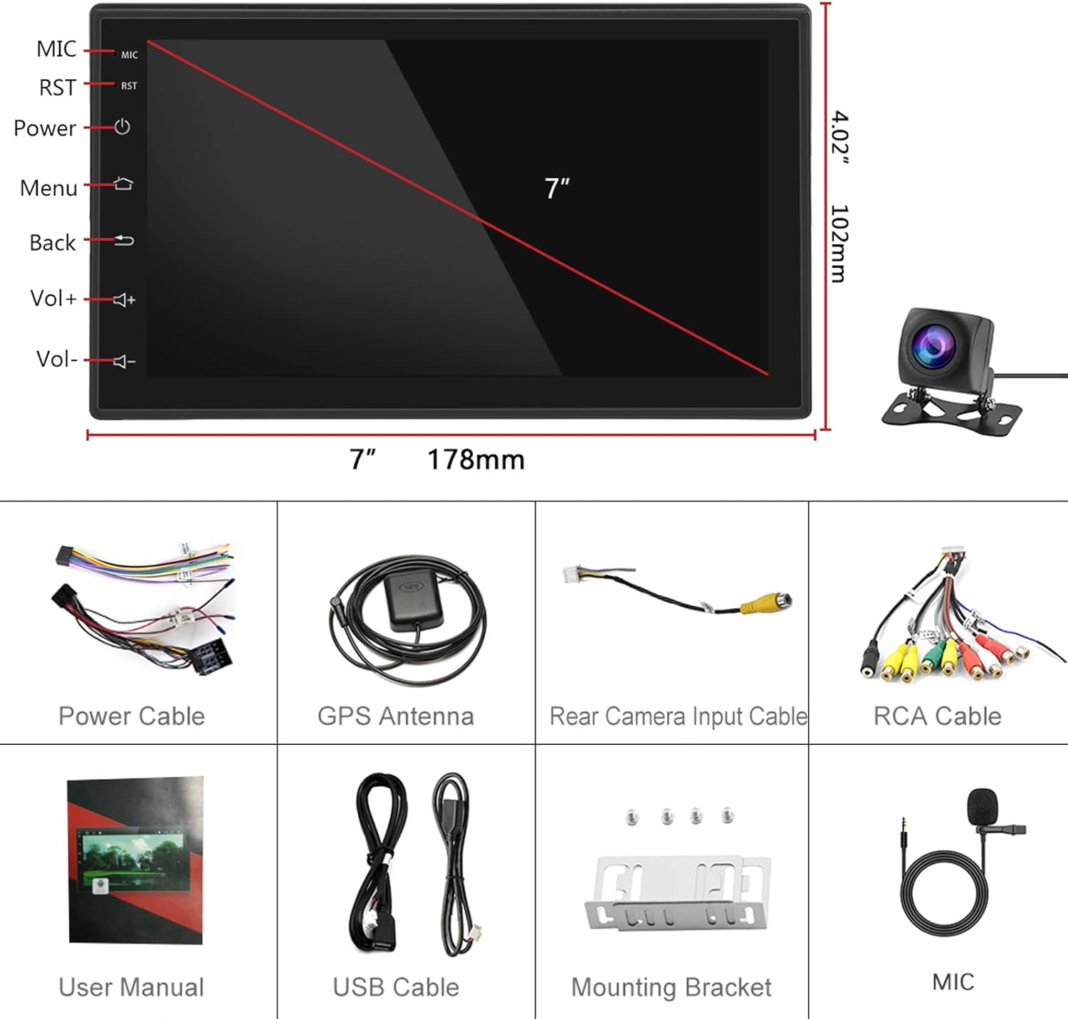 Autoradio Android 2 Din Wireless Carplay Android Auto - immagine 7