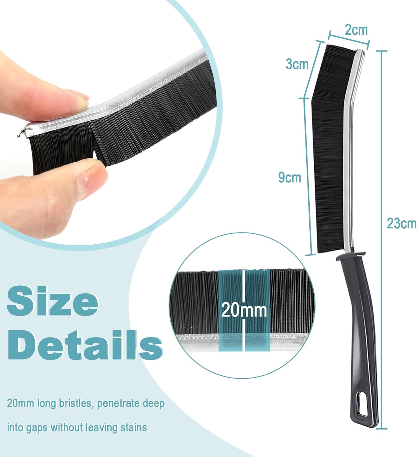 Spazzola per Pulizia Fughe Piastrelle - Set di 8 - immagine 4