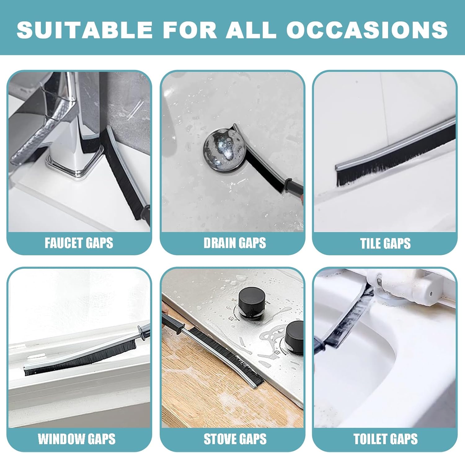 Spazzola per Pulizia Fughe Piastrelle - Set di 8 - immagine 5