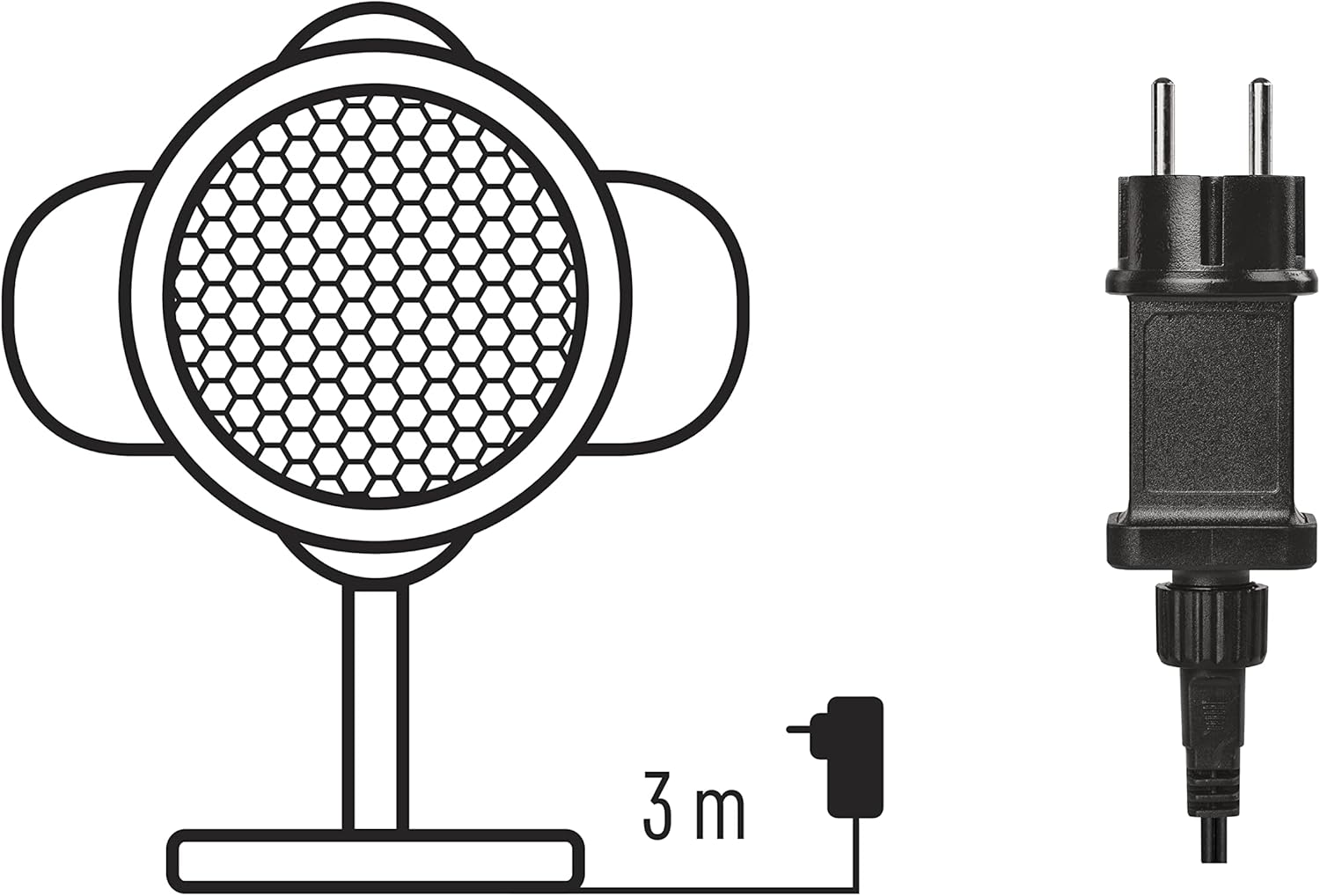 EMOS Proiettore LED Neve Volante IP44, Nero - immagine 6