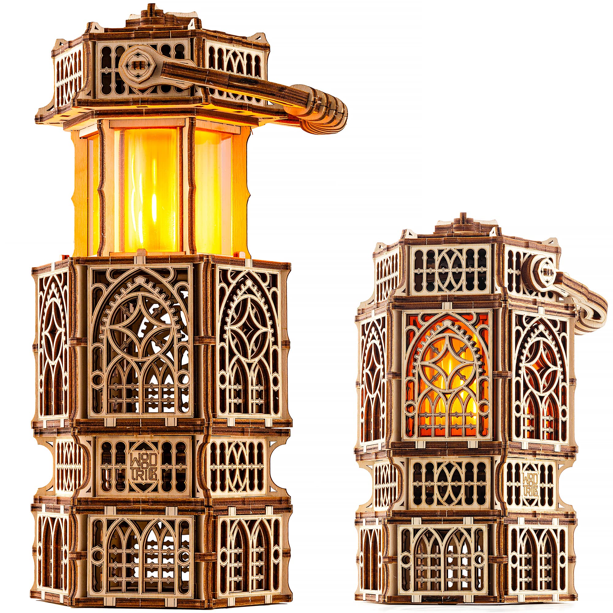 Wood Trick Lanterna Antica Luminosa a LED - Puzzle 3D