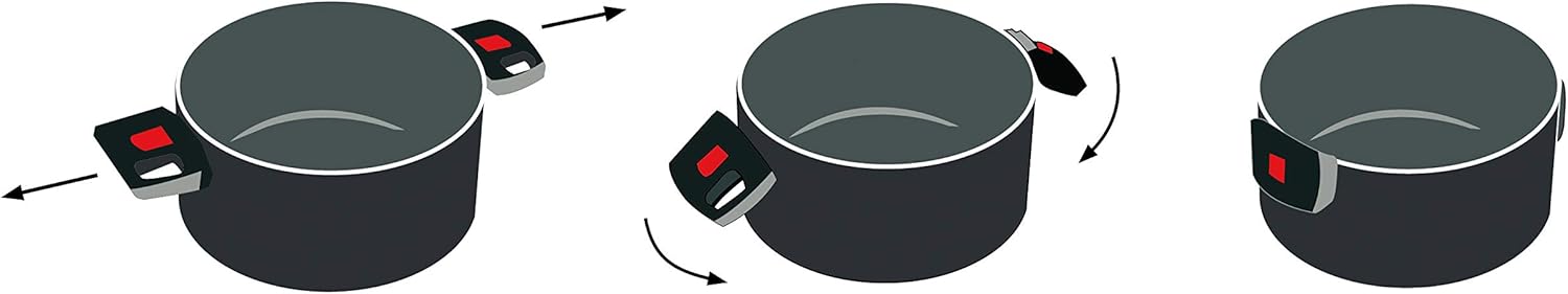 Ballarini Set 3 Pentole con Coperchi, Nero - immagine 5