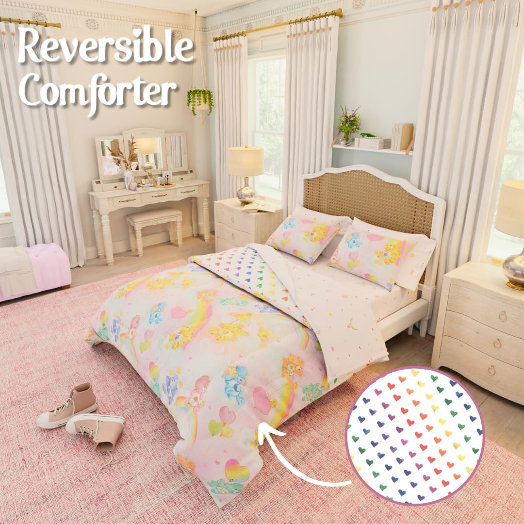 Franco Set Trapunta e Lenzuola, Microfibra, Care Bears, Queen - immagine 4