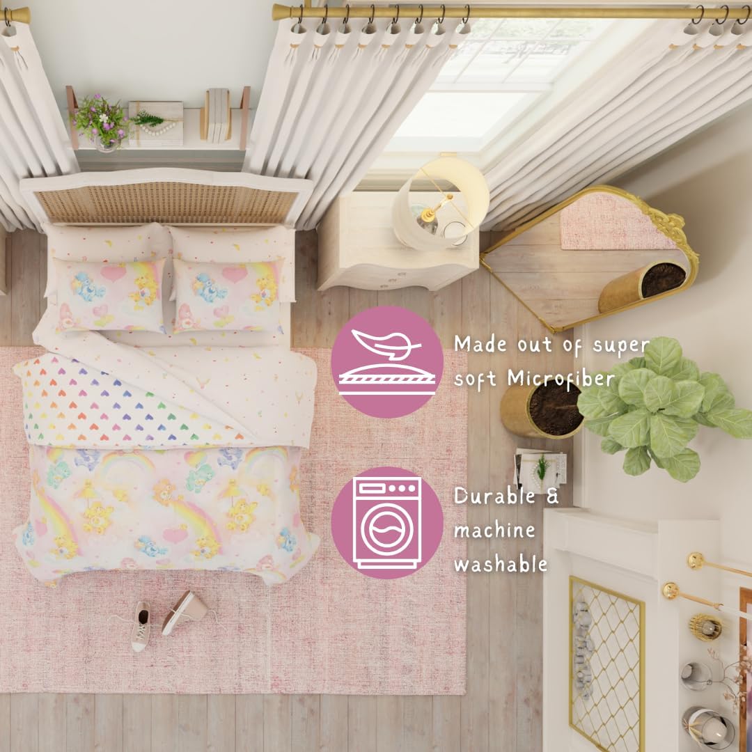 Franco Set Trapunta e Lenzuola, Microfibra, Care Bears, Queen - immagine 5