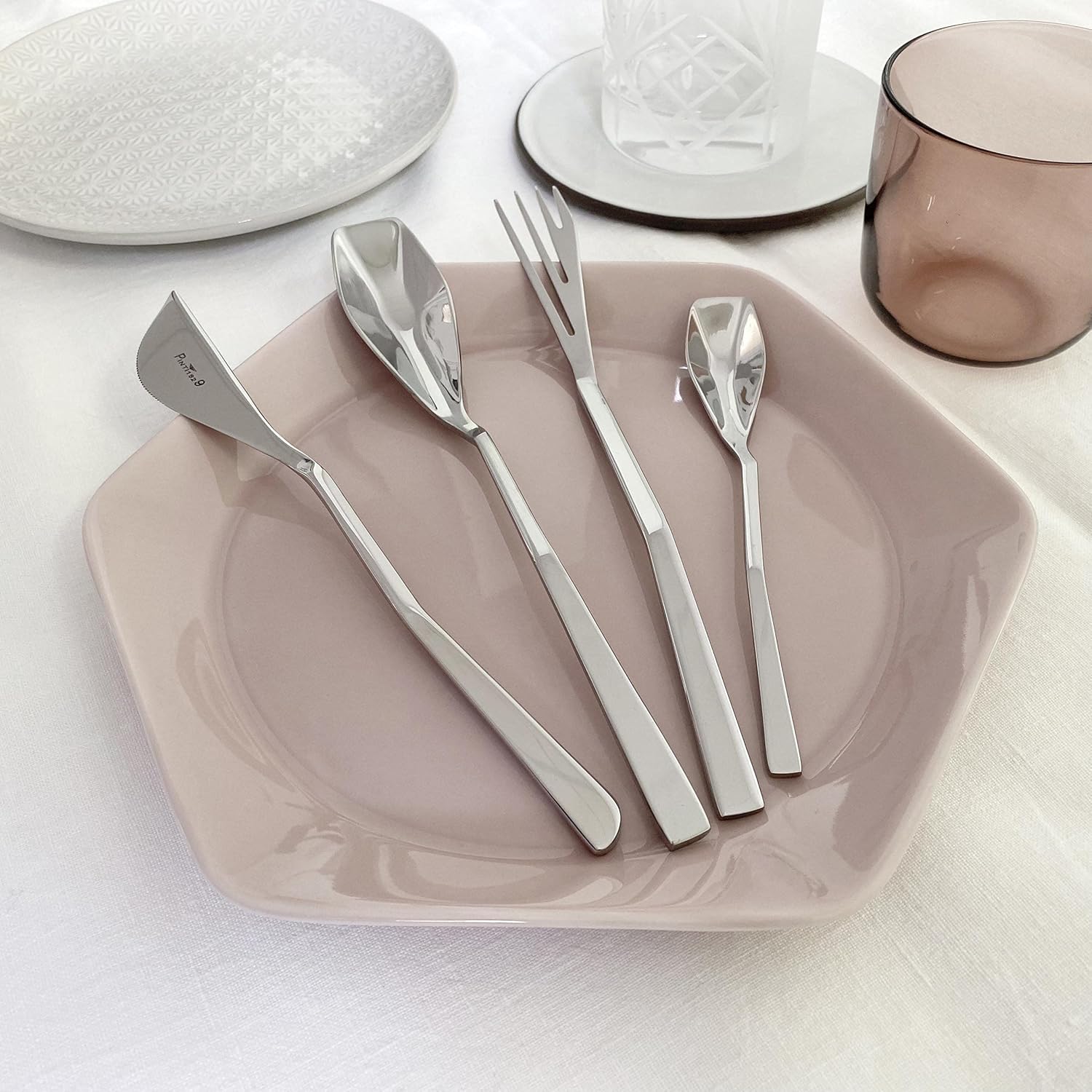 Pintinox Set da 24 pz, Posate Serie Alberi in Acciaio Inox Nichel Free, Box Gift