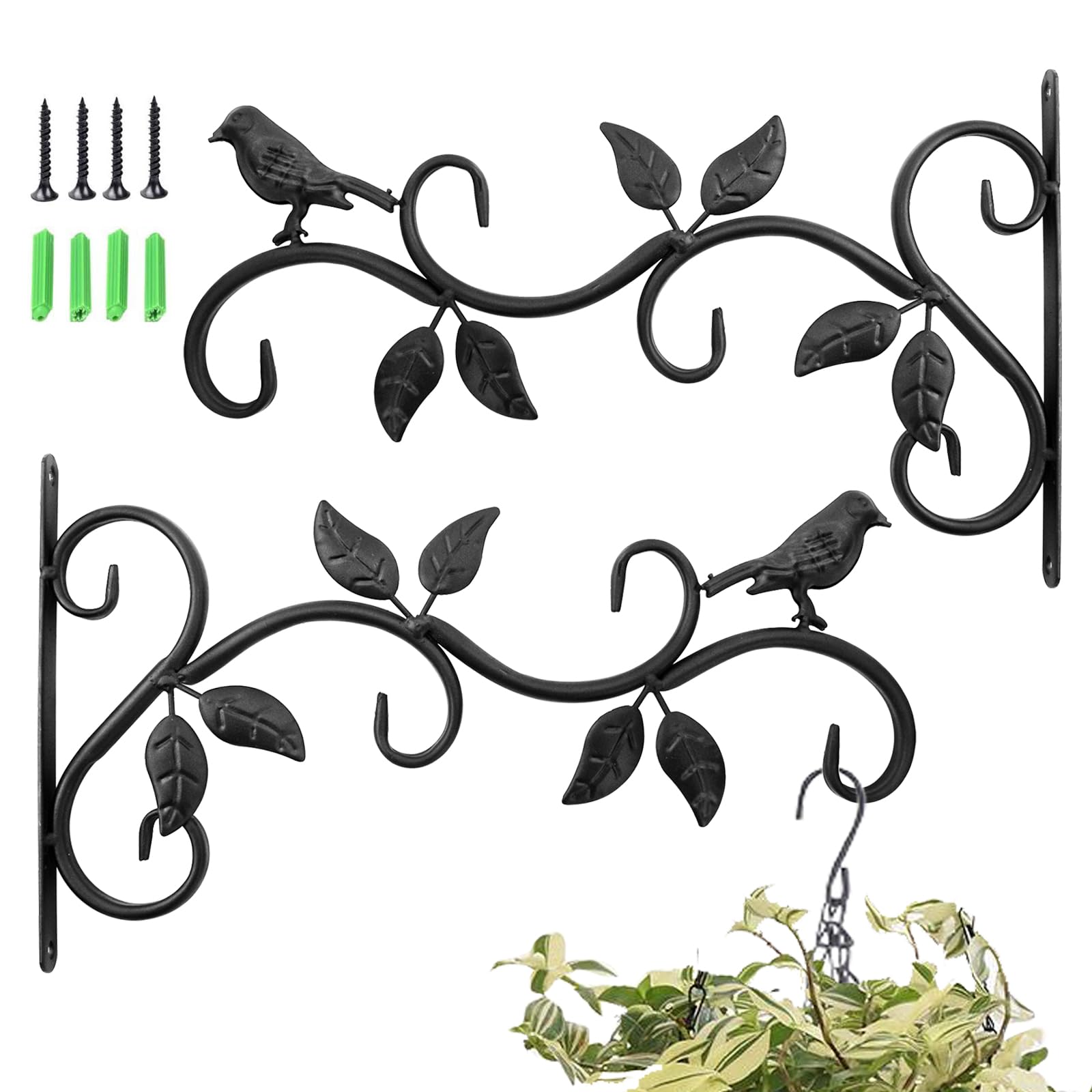 Mrmrkura Ganci per Piante da Appendere in Metallo (2 Pack)