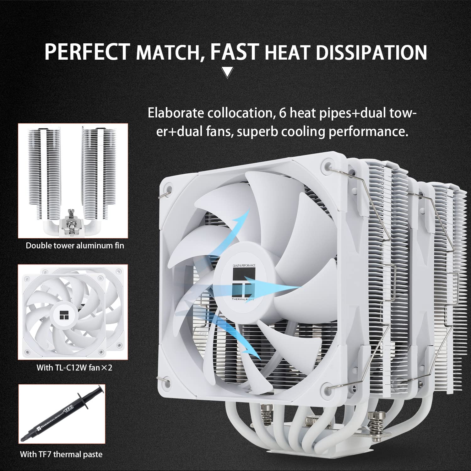Thermalright Peerless Assassin 120 White CPU Air Cooler - immagine 4