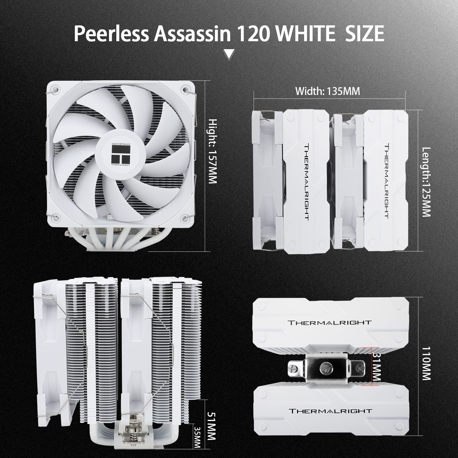 Thermalright Peerless Assassin 120 White CPU Air Cooler - immagine 5