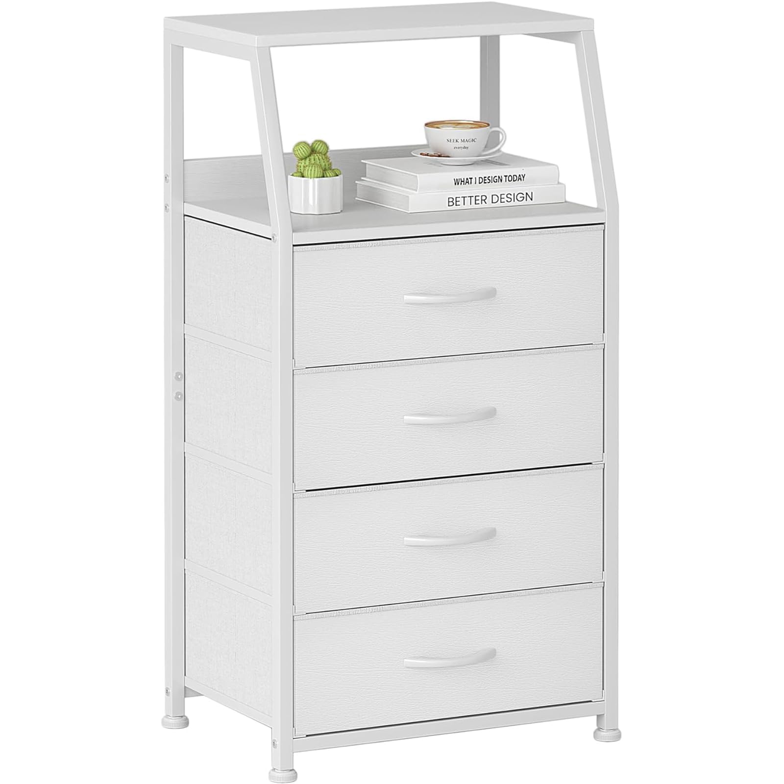 Caiyun Comodino con 4 Cassetti, Stabile