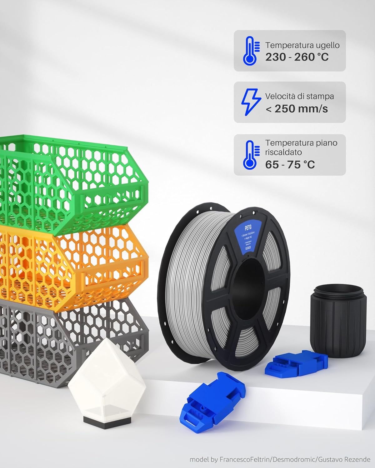 Elegoo PETG Filamento 1,75 mm 4KG per Stampante 3D - immagine 5