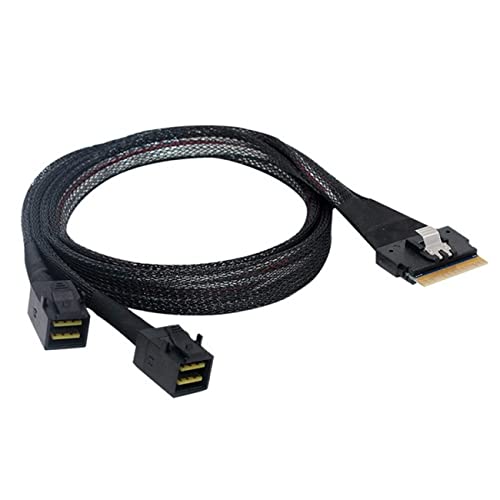 xiwai PCI-E Ultraport Slimline SAS Slim 4.0 SFF-8654 8i 74pin a Dual SFF-8643 4i Mini SAS HD Cavo PCI-Express