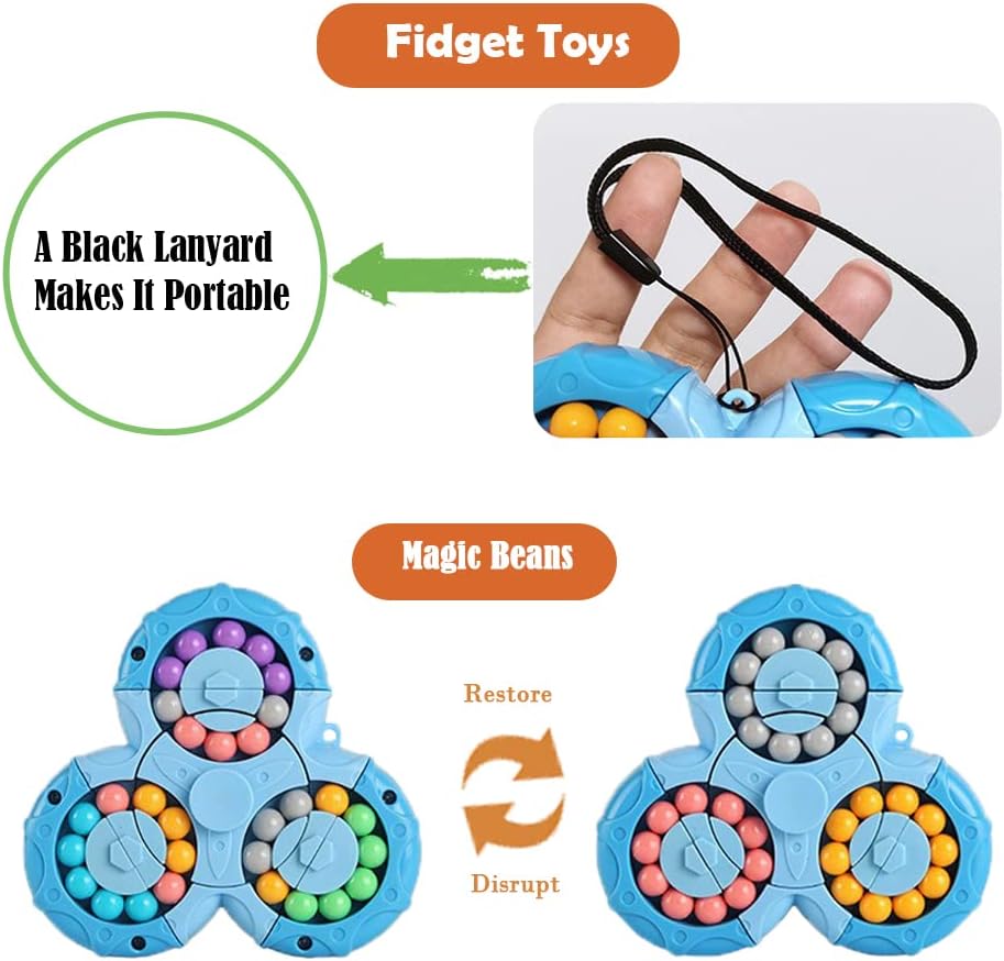 EACHHAHA Set 2 in 1 Magic Bean - Gioco di Abilità, Blu - immagine 4