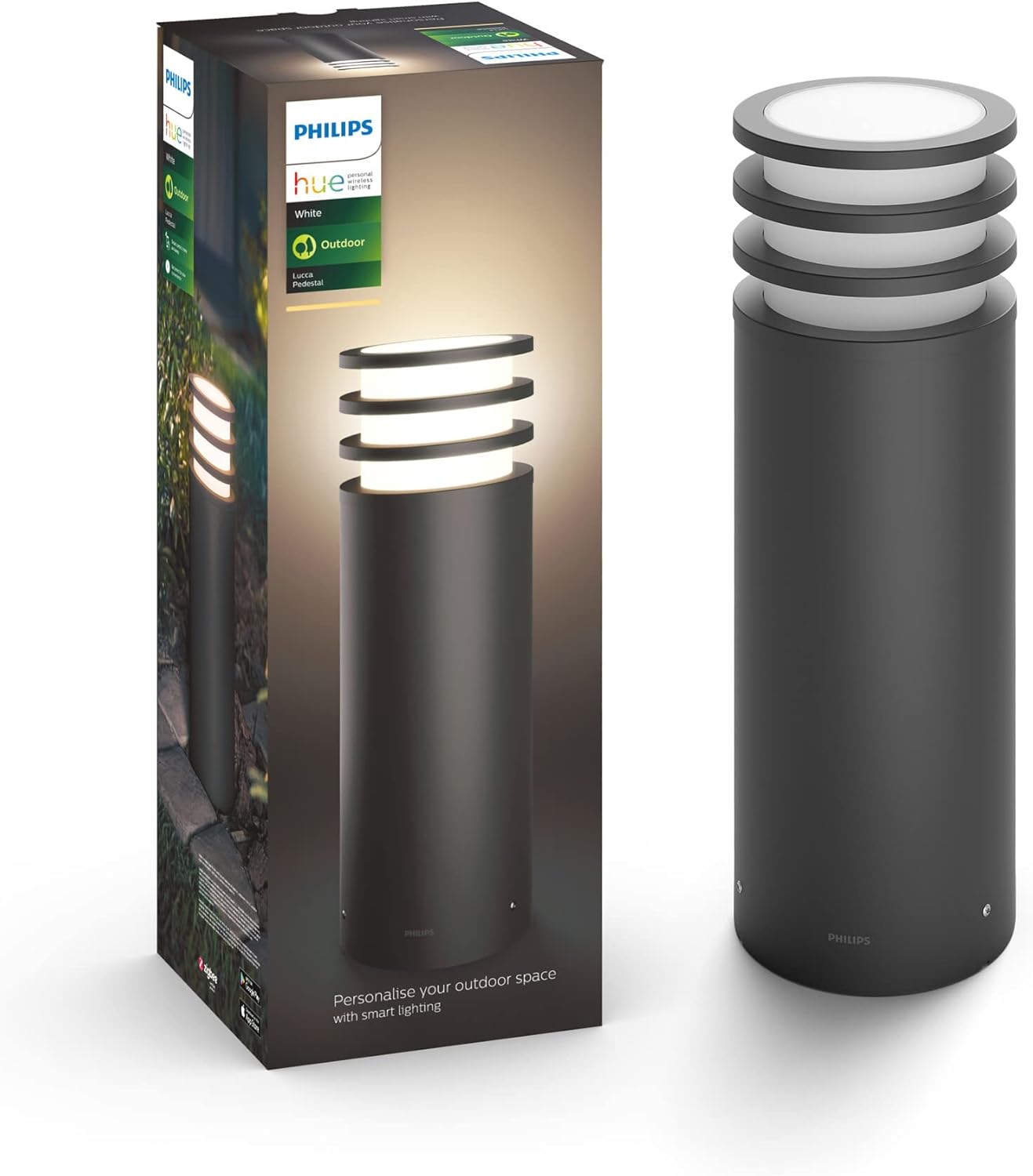 Philips Hue White Lucca Piedistallo da Esterno 40cm - immagine 2