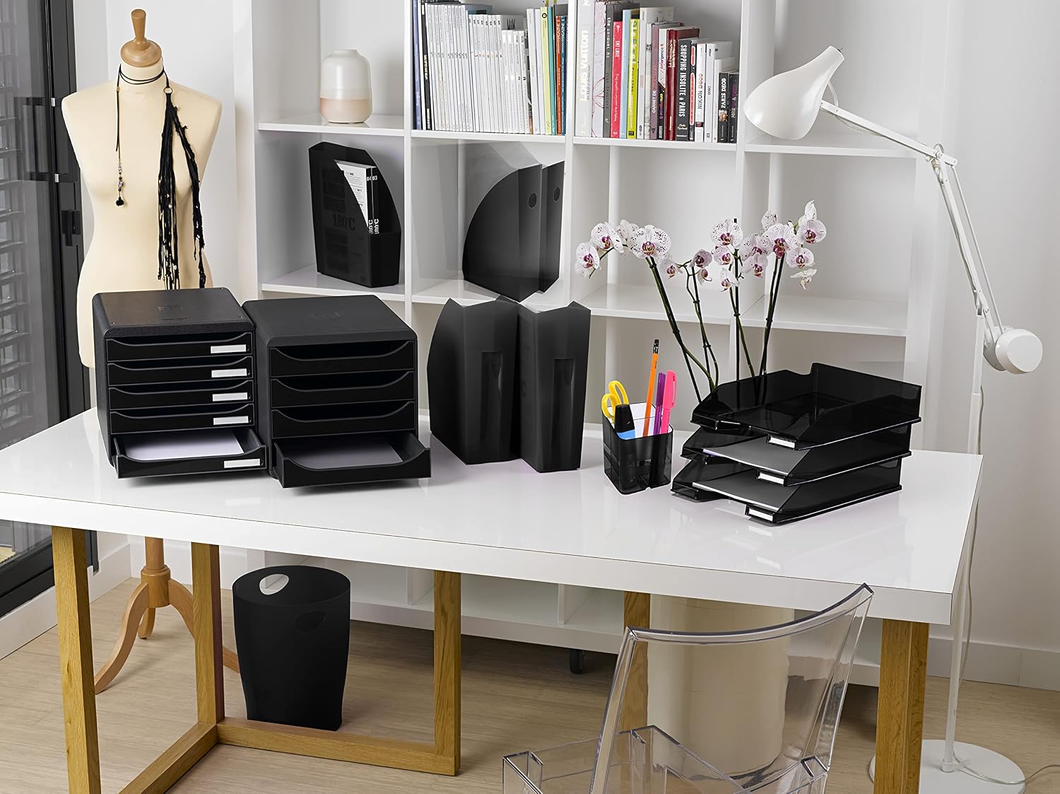 Exacompta ECOBIN - Cestino Gettacarte 15 Litri, Nero Opaco - immagine 4