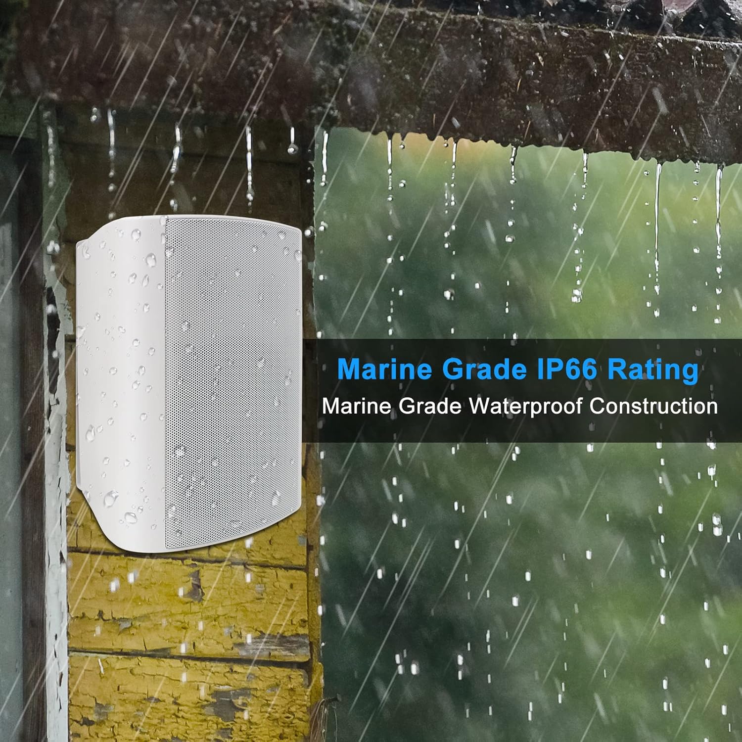 Herdio Diffusori da Esterno Impermeabili 400W 6.5'', Bianco - immagine 6