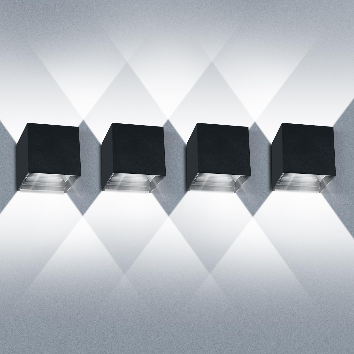 Ledmo Applique da Parete Interno/Esterno 12W (4 pezzi)