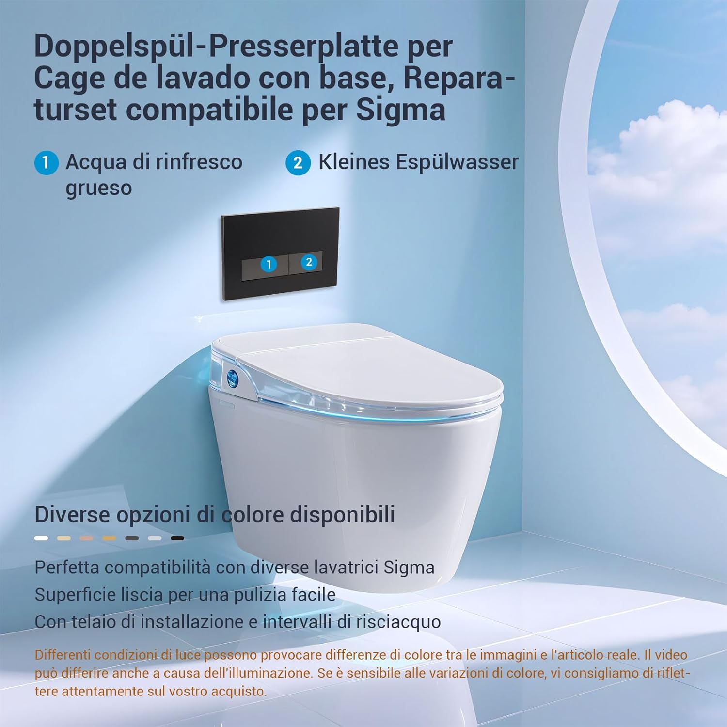 Placca di Comando WC Compatibile Geberit Sigma - immagine 2