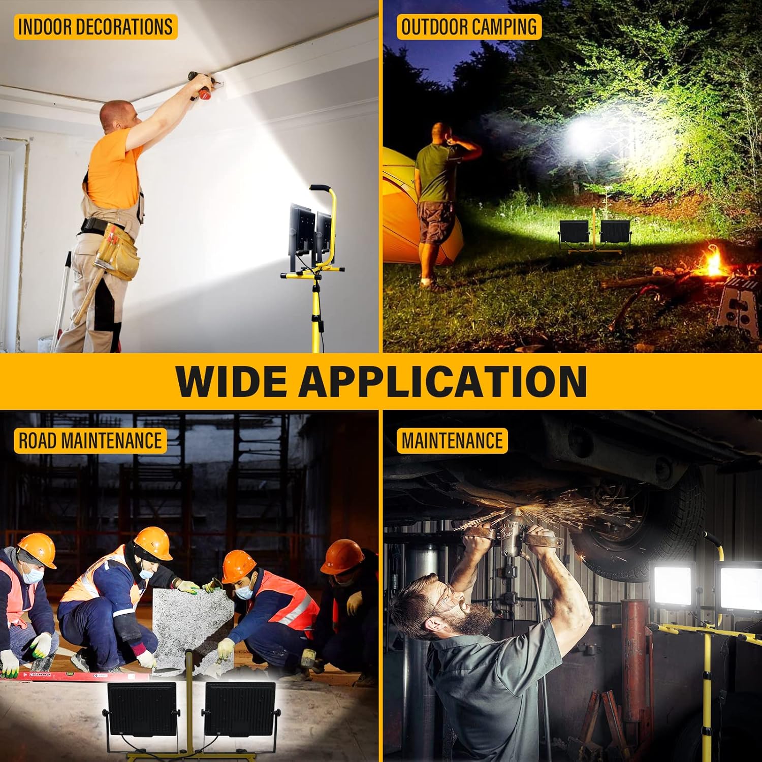 RIGIDON Faretto da Cantiere LED 200W 20000LM con treppiede - immagine 8