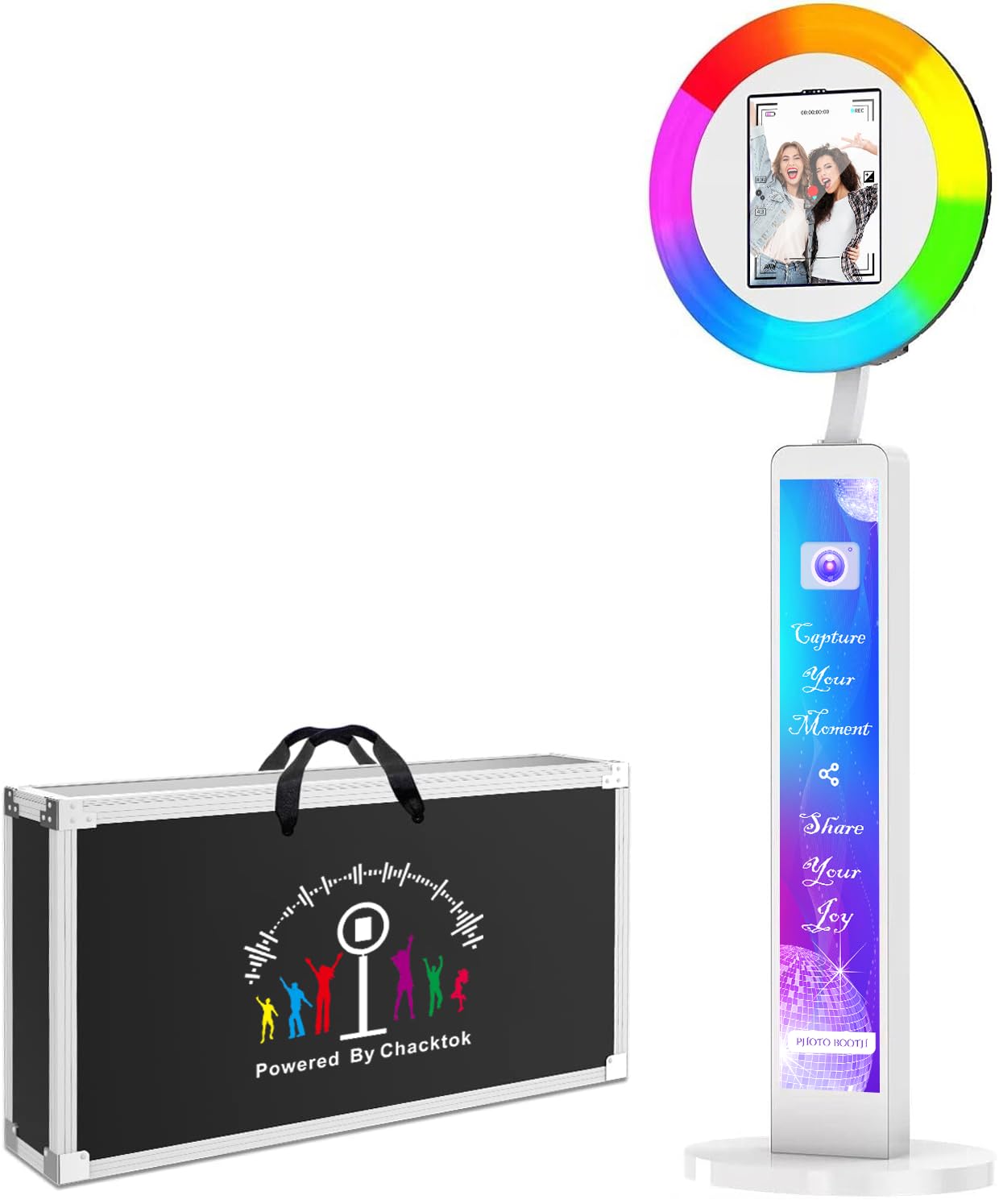 Ring Light Professionale Photo Booth con Baule da Viaggio