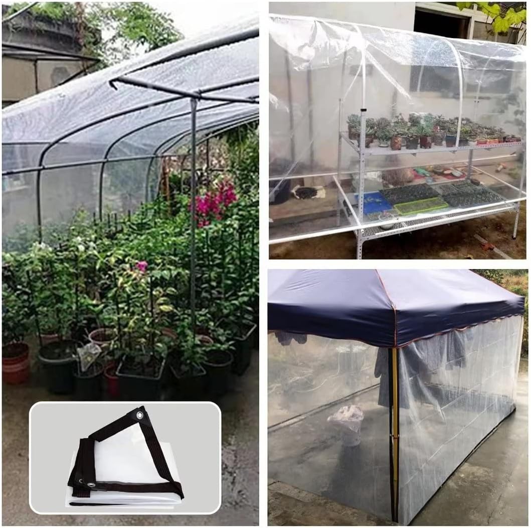 Telone Impermeabile Trasparente con Occhielli 3x4m - immagine 5