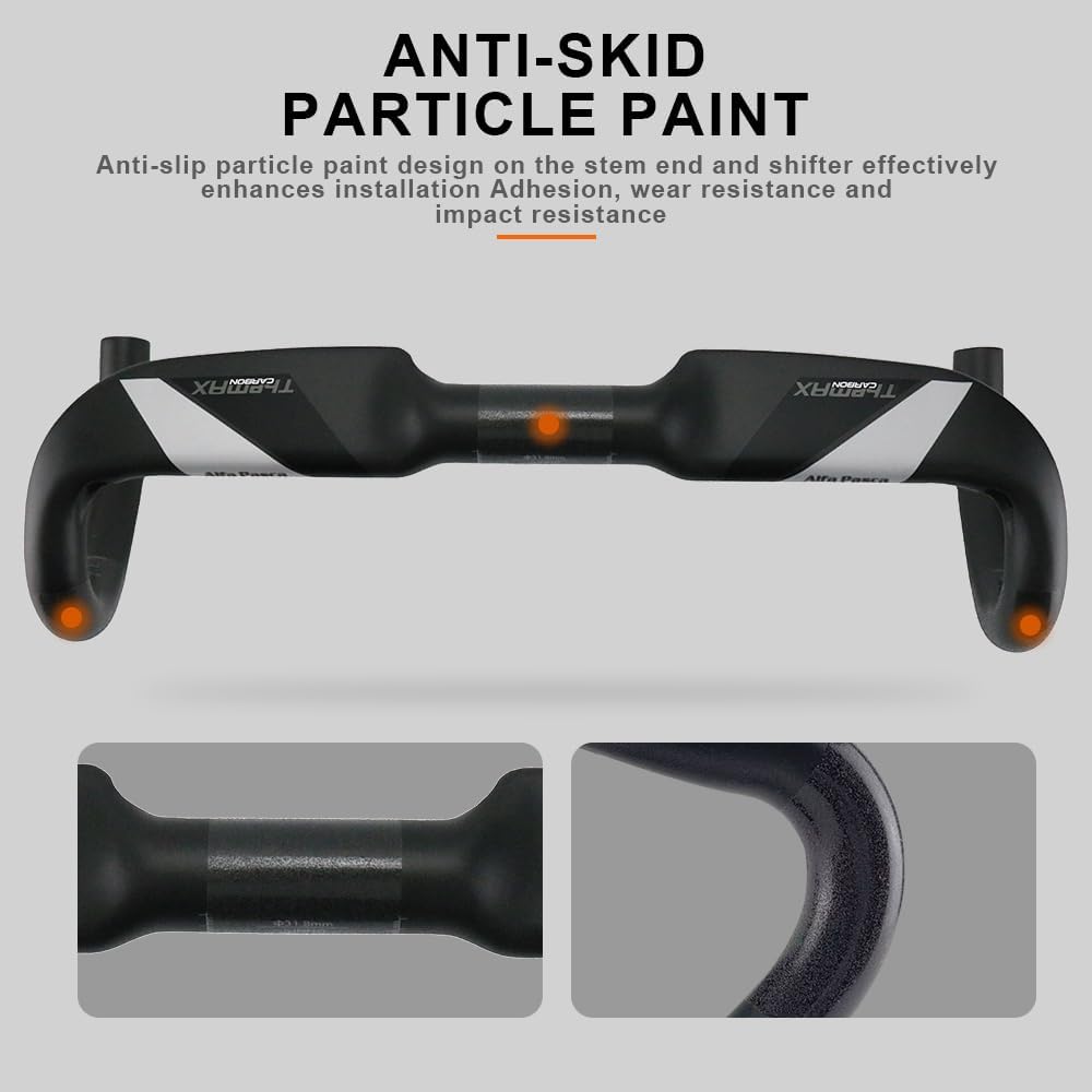 Alfa Pasca Manubrio Bici Corsa Carbonio 31.8*440mm - immagine 6