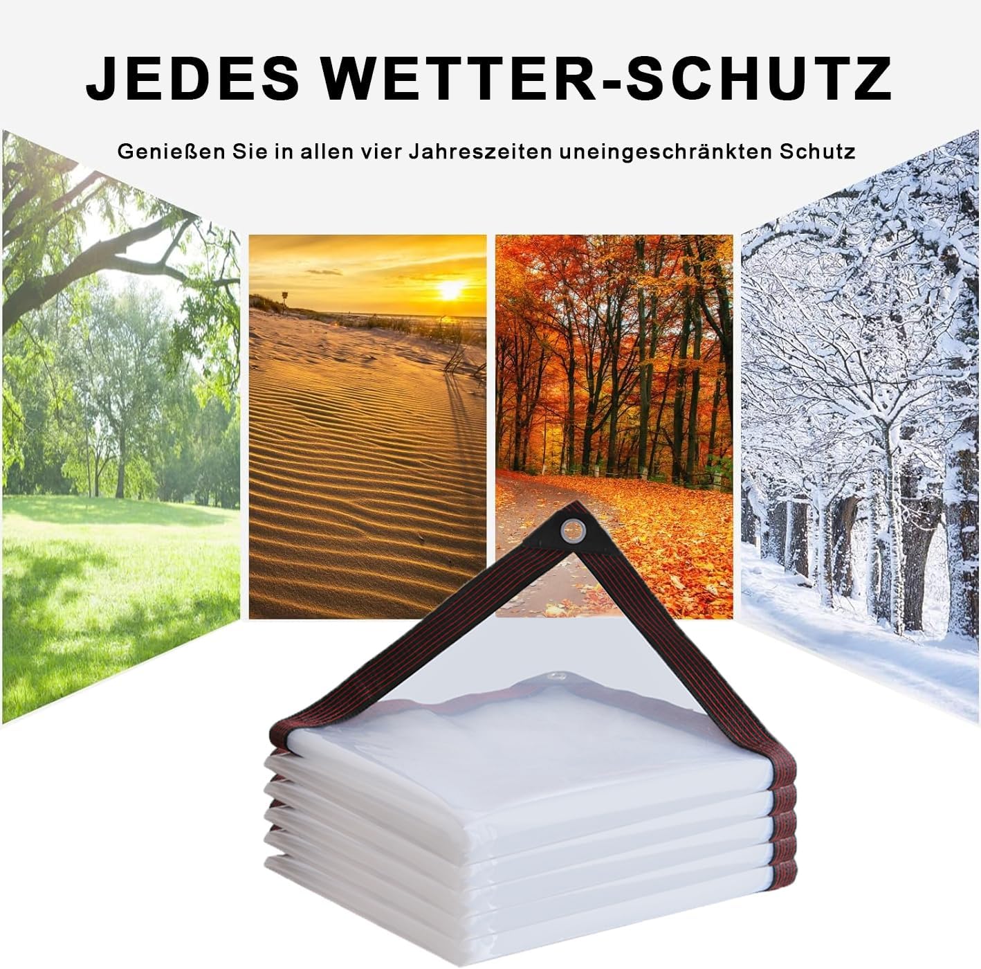 Telone Trasparente Impermeabile 3 x 5 m - immagine 4