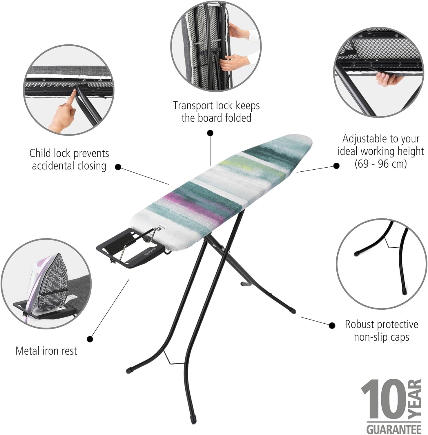 Brabantia Asse da Stiro A per Ferro a Vapore 110x30 cm - immagine 2