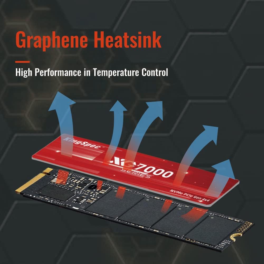 Kingspec 1TB PCIe4.0 M.2 2280 NVMe SSD - immagine 3