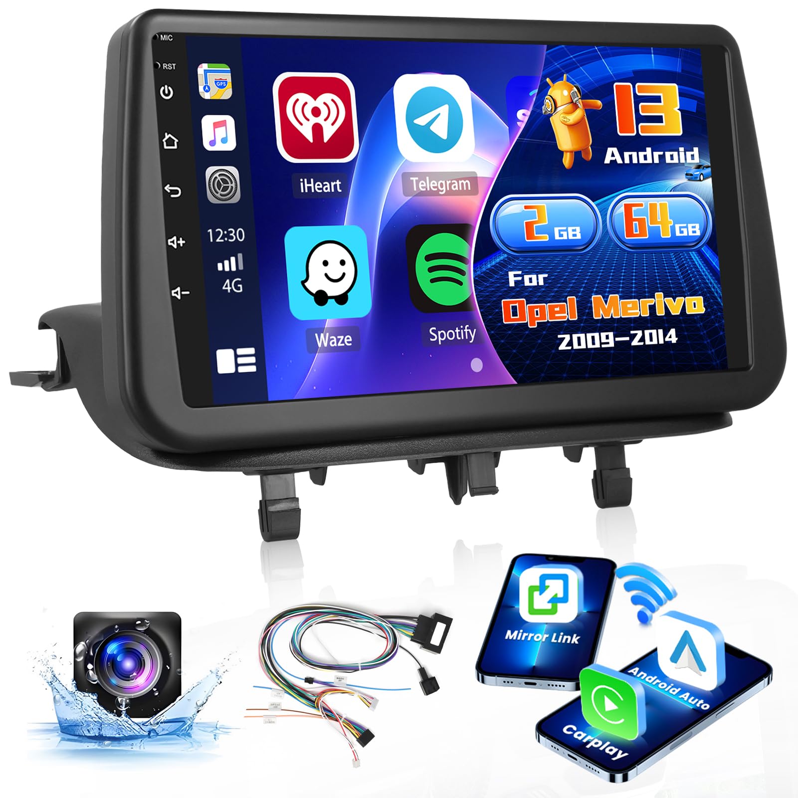 Inefala Radio Android 9" per Opel Meriva 2009-2014