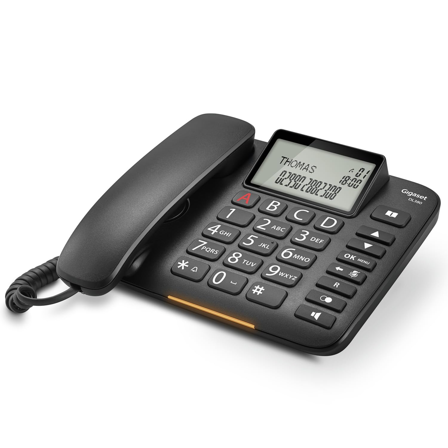 Gigaset DL380 - Telefono Facile da Usare, Nero