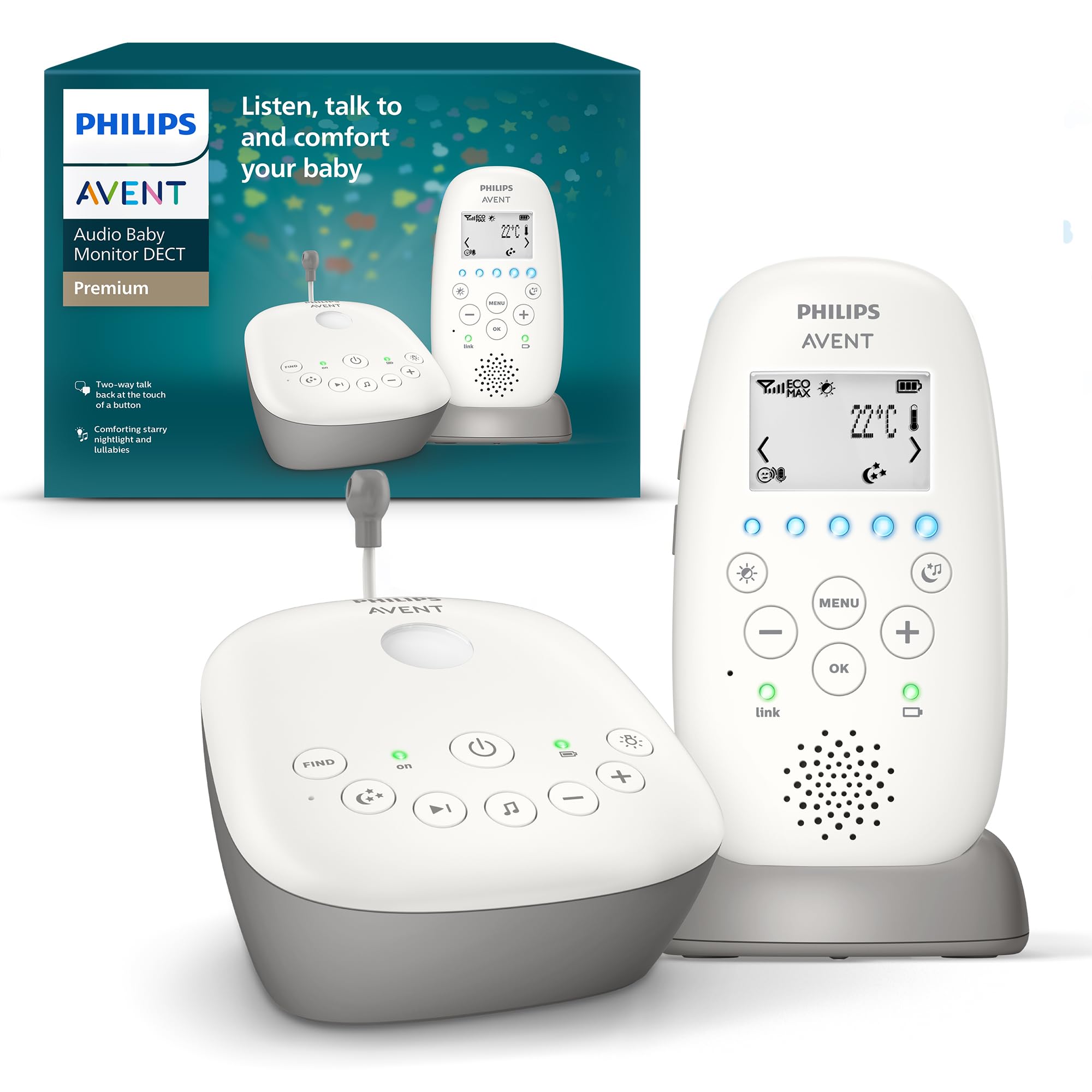 Philips Avent DECT Audio Baby Monitor SCD733/26