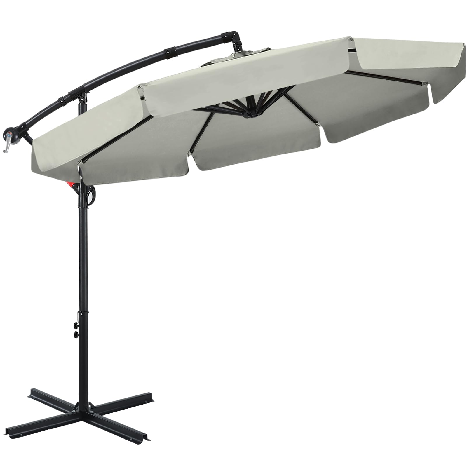 ABCCANOPY - Ombrelli a sbalzo da patio, 270cm,grigio chiaro