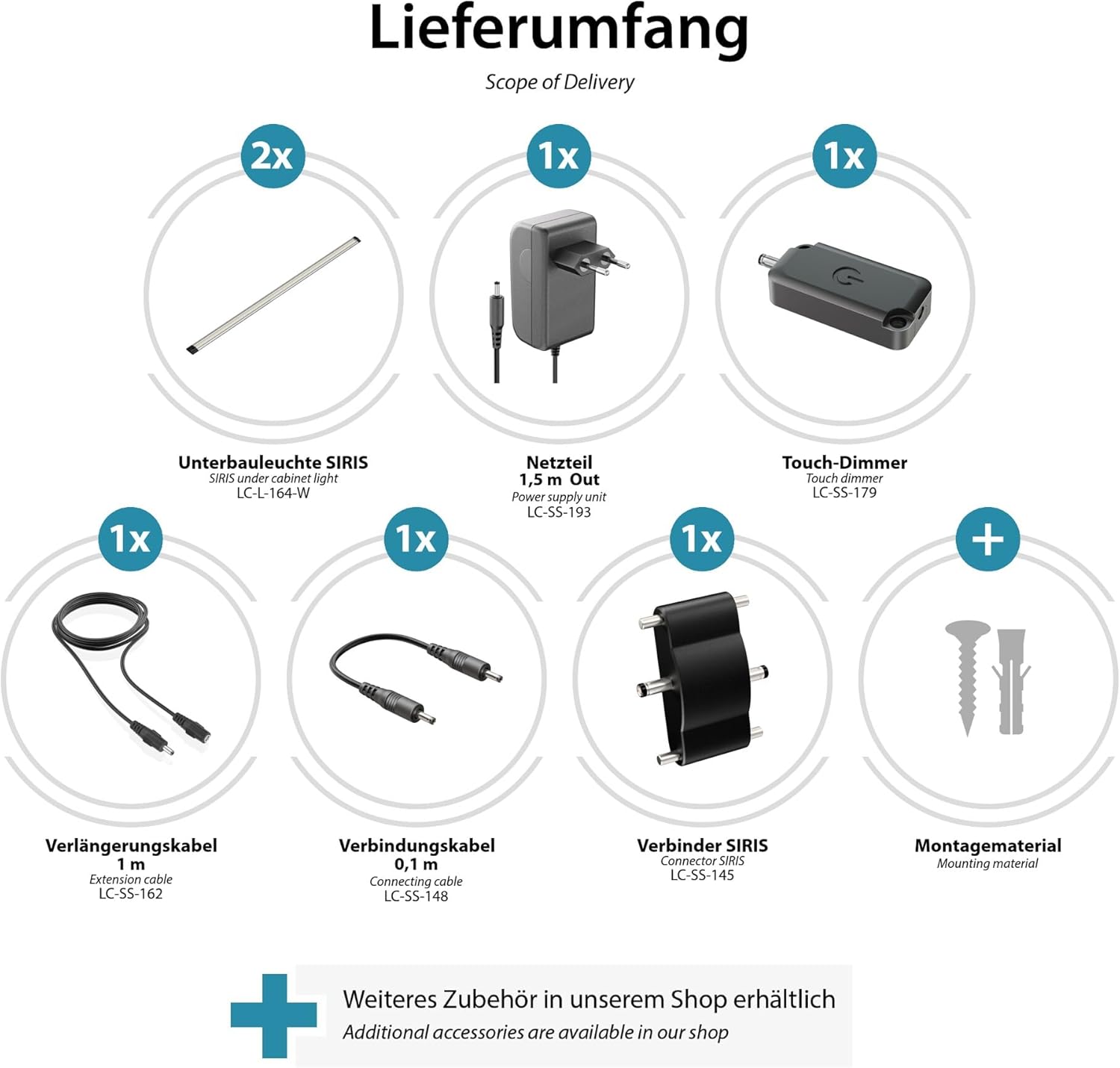 Parlat Apparecchio Sottopensile LED Siris 90cm (Set 2) - immagine 5