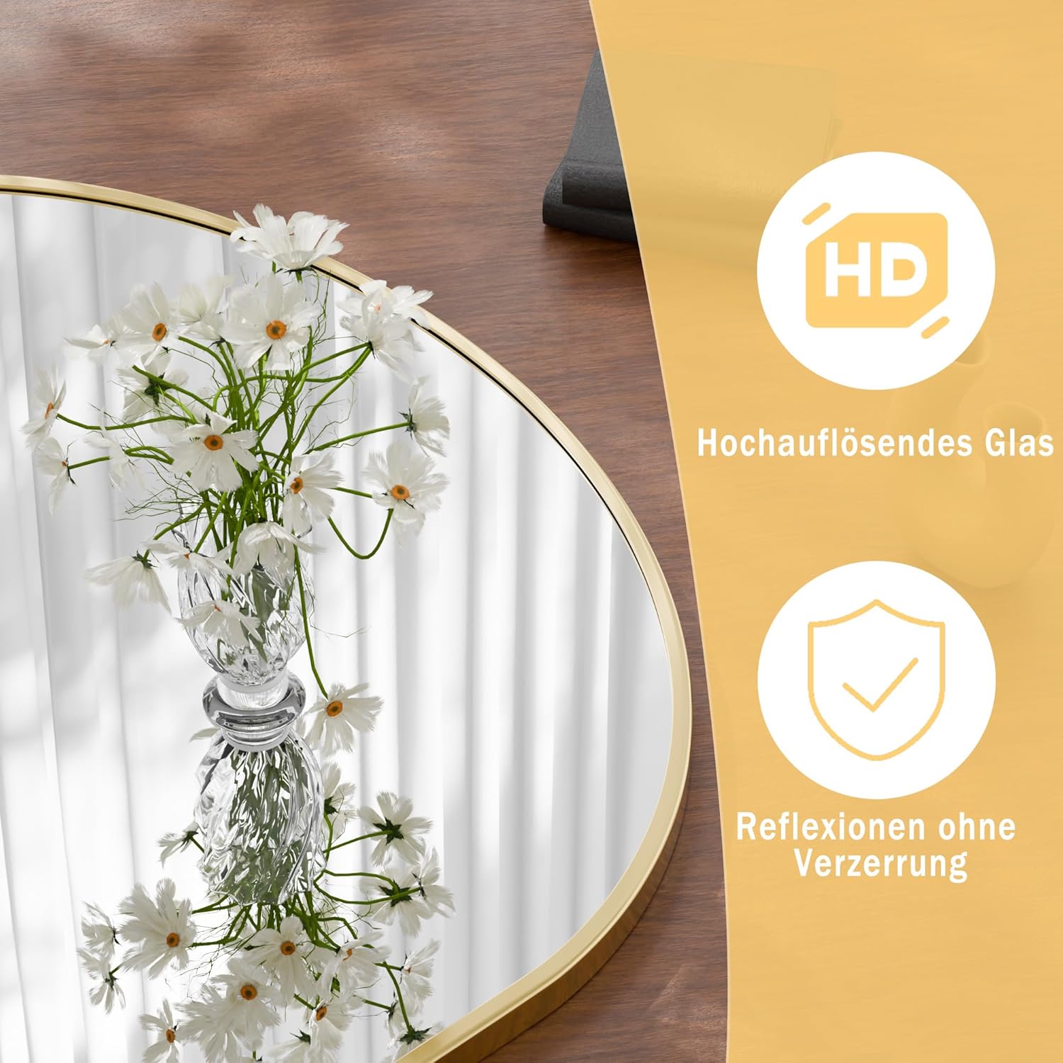 Beautypeak Specchio ad Arco a Figura Intera 142x52cm, Oro - immagine 5