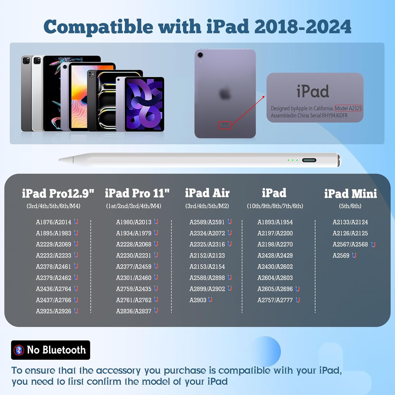 Penna Stylus per Apple iPad (2018-2024) - immagine 2