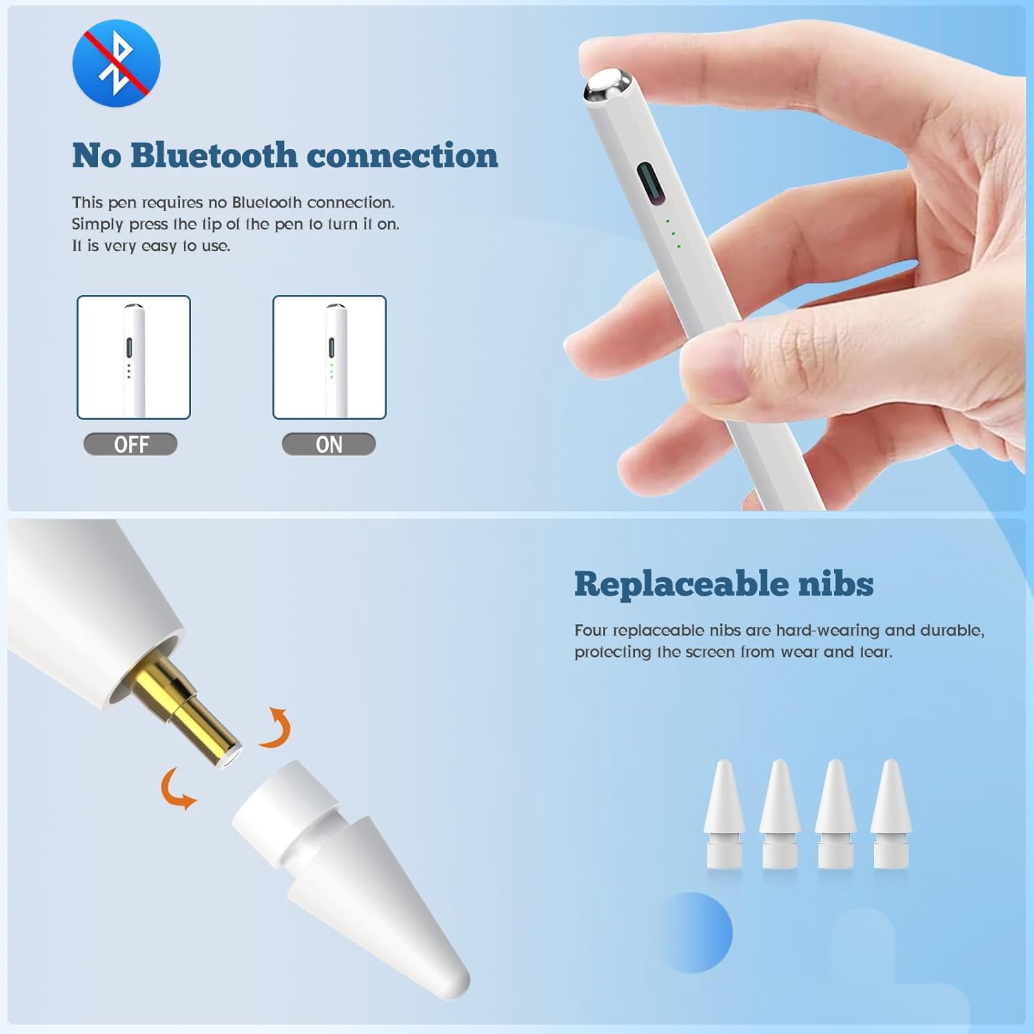 Penna Stylus per Apple iPad (2018-2024) - immagine 4