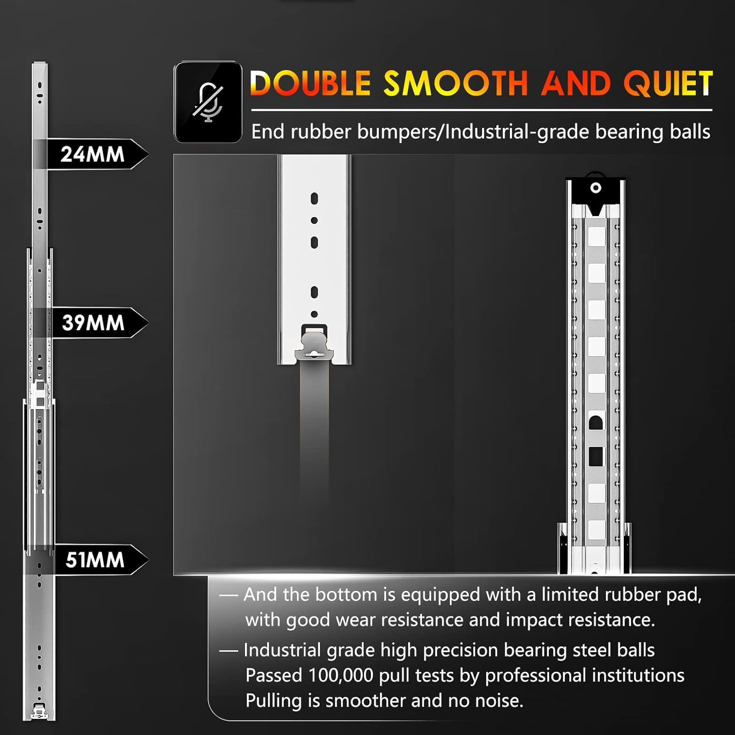 Aolisheng Guide per Cassetti Pesanti Estrazione Totale - immagine 5
