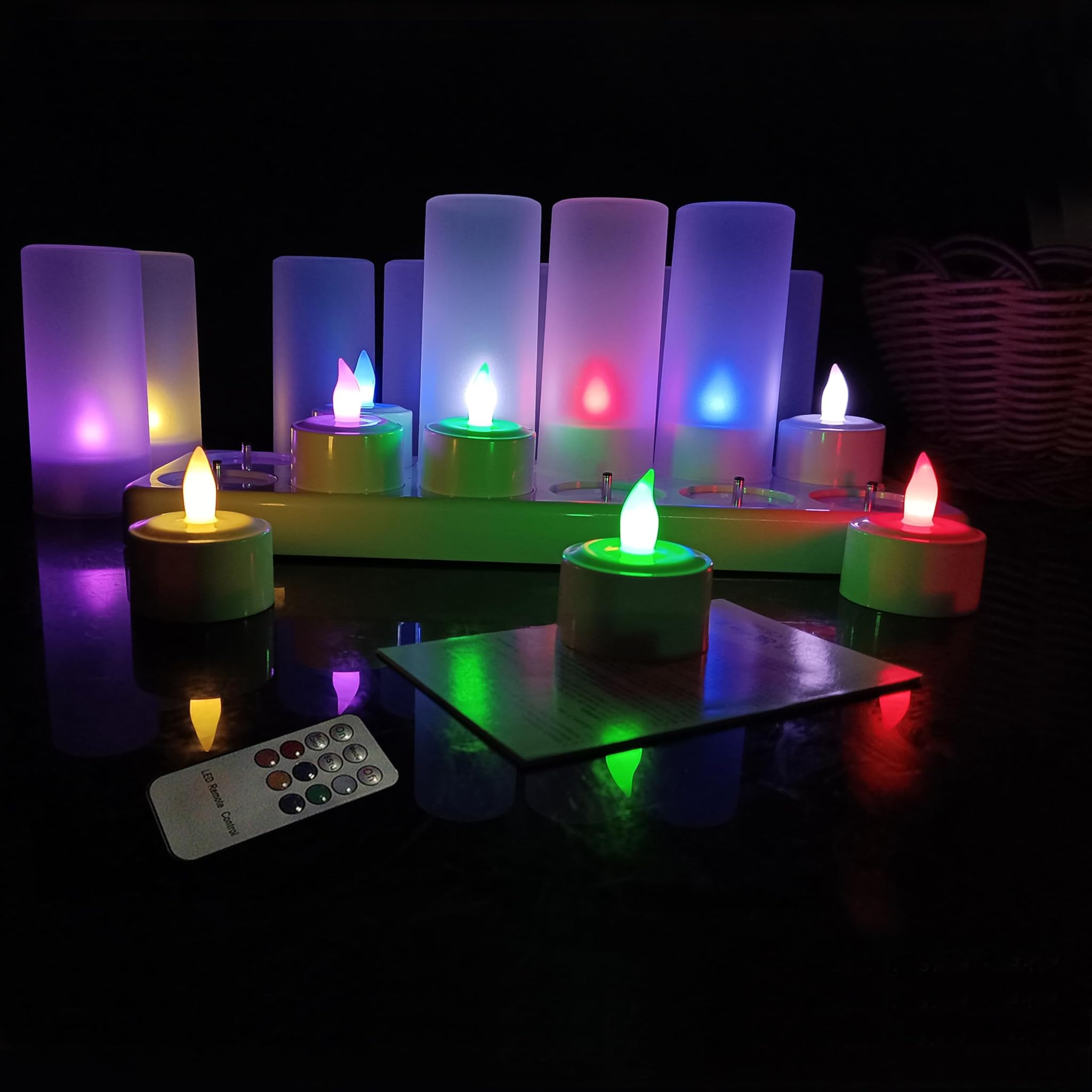 QSPORTPEAK Candele LED con Telecomando, 12 pz