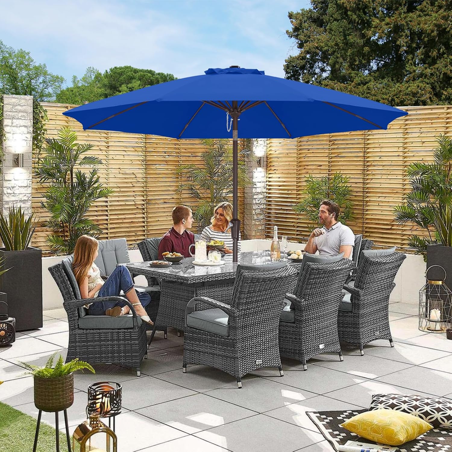 ABCCANOPY - Ombrelli da patio, 9 cm, colore: Blu