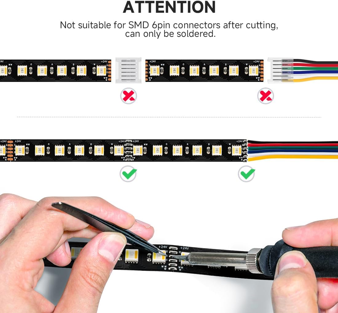 Btf-lighting Striscia LED RGBCCT 5 Colori in 1 (5M) - immagine 4